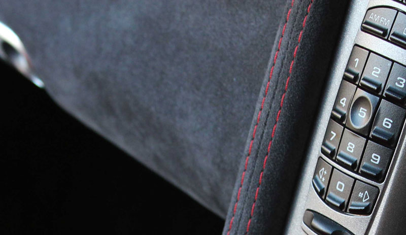 designls ltd car interior porsche 911 997 turbo gt2 gt3 grey alcantara dashboard detailing with red stitching