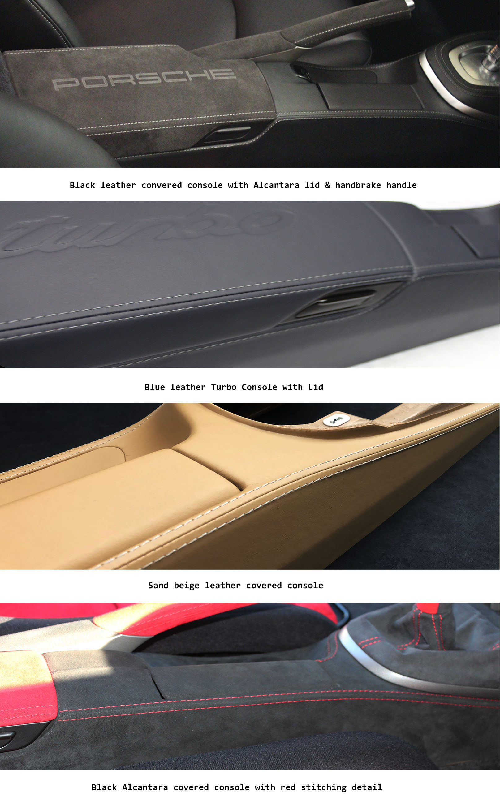 Aforce Auto Black Stitch Handbrake Handle Cover For Porsche 997 987 Boxster Cayman